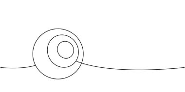 Göz bir çizgi aralıksız çizim. İnsan iç organı sürekli tek bir çizgiden oluşuyor. Beyaz arkaplanda izole.