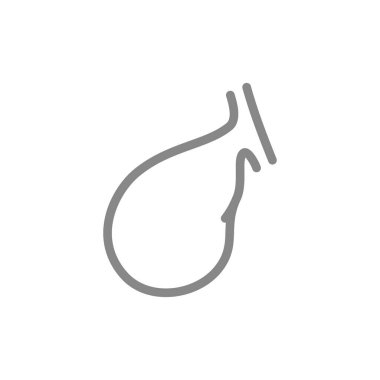 Safra kesesi çizgisi ikonu. Sağlıklı iç organ sembolü. Vektör çizimi. Beyaz arkaplanda izole