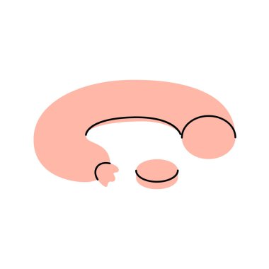 Chorizo sosisi. Mezbaha sosisi menüsü. Vektör çizimi. Beyaz arkaplanda izole