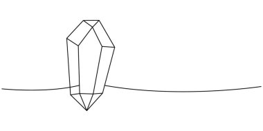 Ruhani taş, aralıksız bir çizim. Sihirli taş. Vektör çizimi. Beyaz arkaplanda izole