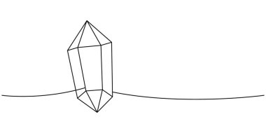 Kıymetli taş, aralıksız bir çizim. Sihirli taş. Vektör çizimi. Beyaz arkaplanda izole