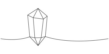 Kıymetli taş, aralıksız bir çizim. Kristal ve mineral. Vektör çizimi. Beyaz arkaplanda izole