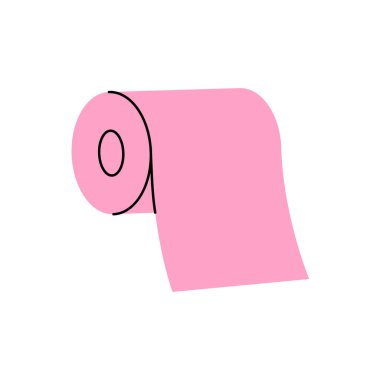 Kağıt mendil. Dokular yuvarlanıyor. Vektör çizimi. Beyaz arkaplanda izole