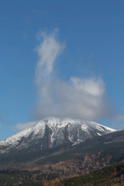 Montaña Nevada Nube Tokachi Japón —  Fotos de Stock