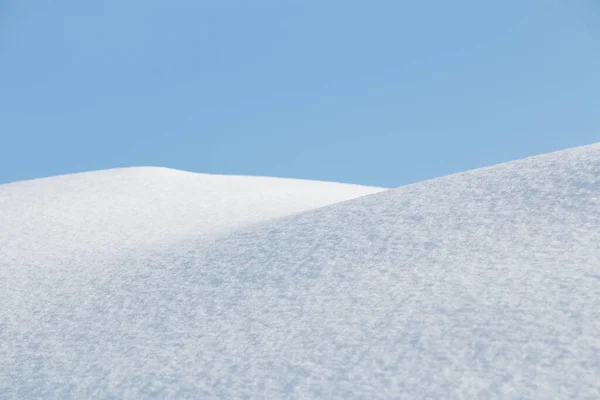 Świeży Biały Proszek Śnieg Błękitne Niebo — Zdjęcie stockowe