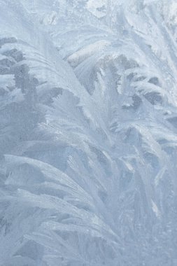 Frosty ice pattern abstract texture on glass clipart