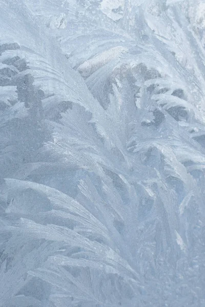 stock image Frosty ice pattern abstract texture on glass