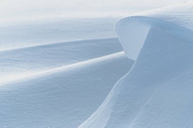 Kış karlarında şekil veren gölgeler 