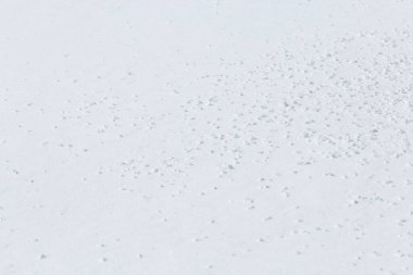 Taze beyaz kar üzerinde buz taneleri kış arkaplanı