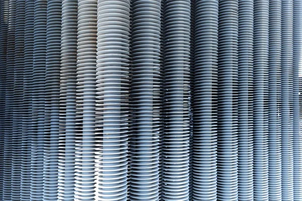 Transformer Cooling Fins Old Row Radiator Fins Tubes Large Outdoor — Stock Photo, Image