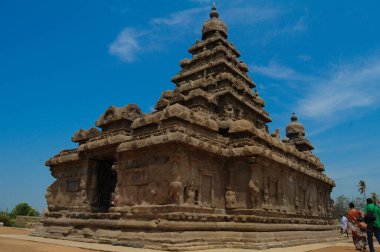 fantastik sanat tasarım Mahabalipuram, dünya mirası Tamil Nadu, Hindistan yakınındaki monolitik ünlü Shore Tapınağı