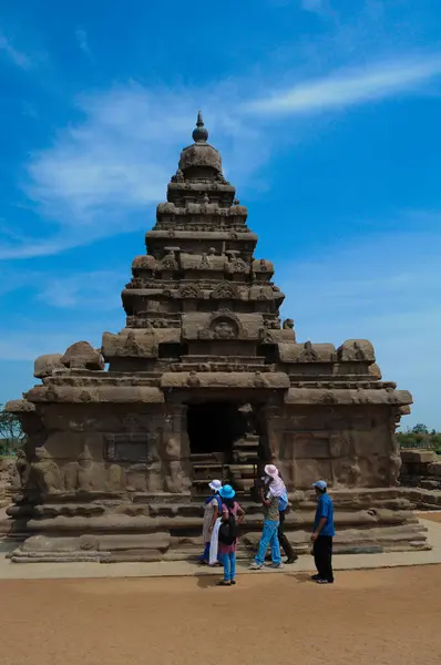 fantastik sanat tasarım Mahabalipuram, dünya mirası Tamil Nadu, Hindistan yakınındaki monolitik ünlü Shore Tapınağı