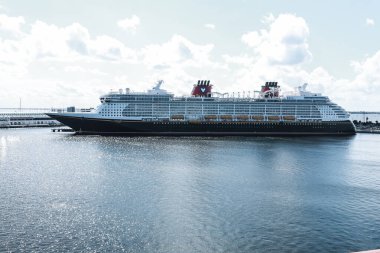 Disney Cruise Line 'ın Disney Fantezisi Florida' ya yanaştı.
