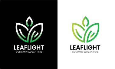 Yeşil yaprak doğa yeşil lamba ampul izole yeşil eko enerji konsept vektör ikonu