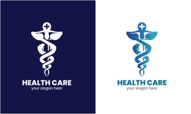 Sağlık hizmeti logo tasarım şablonu