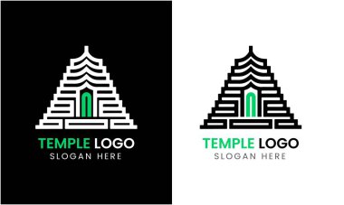 Temple church logo design icon idea vector clipart