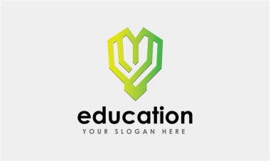 Kalem simgesi logo tasarım vektörü minimalist şablonu