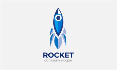 Roket minimalist modern logo tasarımı