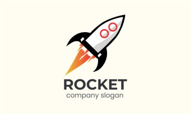 Roket minimalist modern logo tasarımı