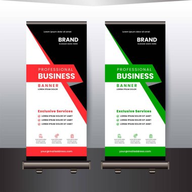 rulo pankart şablon tasarımı kavramı