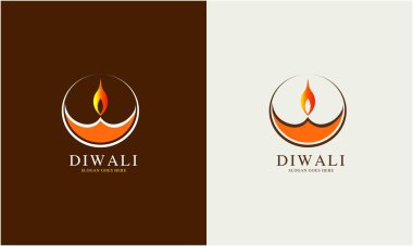 Diwali logo design sample clipart