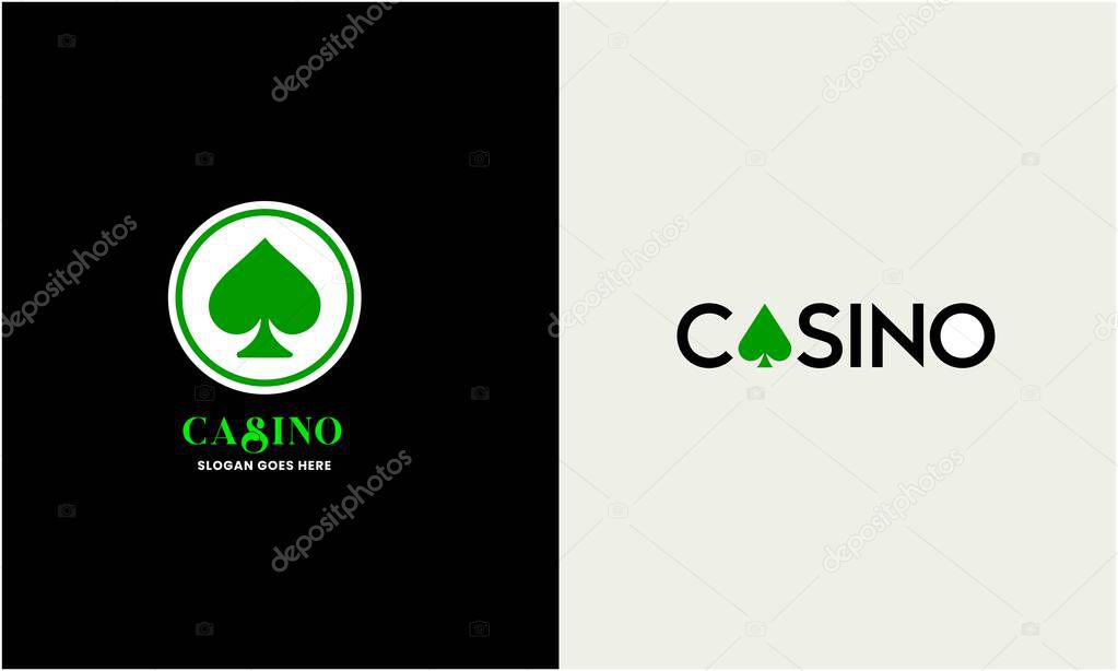 Casino logo design concept icon