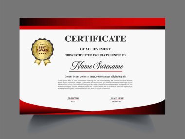 Profesyonel lüks sertifika tasarım şablonu 