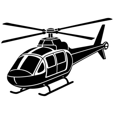 Beyaz arkaplanda helikopter vektör tasarımı