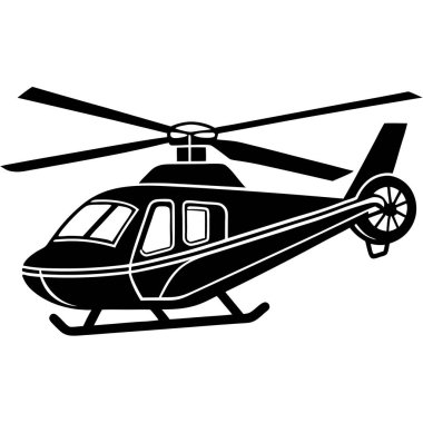 Beyaz arkaplanda helikopter vektör tasarımı