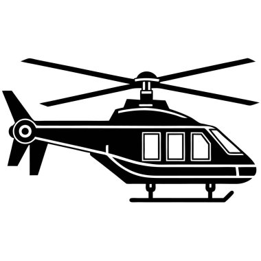 Beyaz arkaplanda helikopter vektör tasarımı