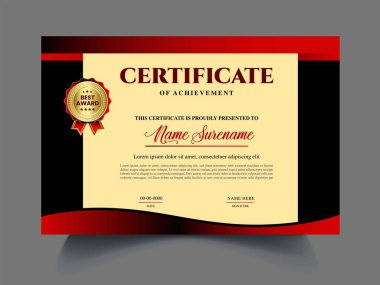Modern benzersiz sertifika tasarım şablonu