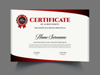 Profesyonel benzersiz modern sertifika tasarım şablonu