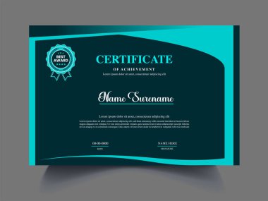 Modern Yaratıcı Takdir Belgesi. Sertifika Tasarım Şablonu