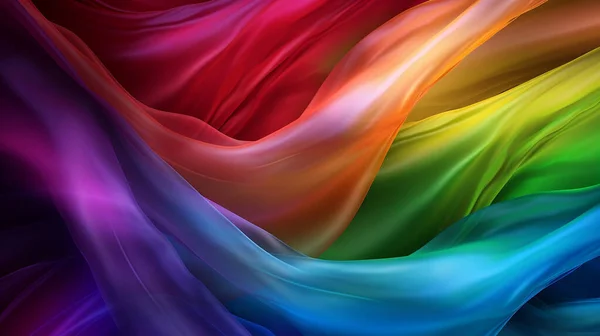 stock image Abstract colorful tulle material background, wavy lines in a dynamic shape