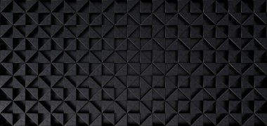 Siyah üçgen şekiller, modern fütüristik arkaplan 3d görüntüleme