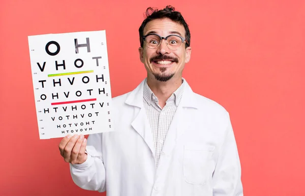 Adult Man Optical Vision Test Concept — Stockfoto