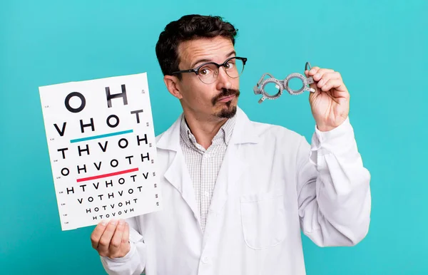 Adult Man Optical Vision Test Concept — Fotografia de Stock
