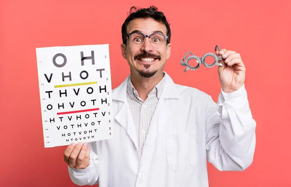 Adult Man Optical Vision Test Concept — Stockfoto