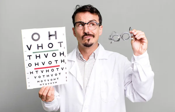 Adult Man Optical Vision Test Concept — Foto Stock