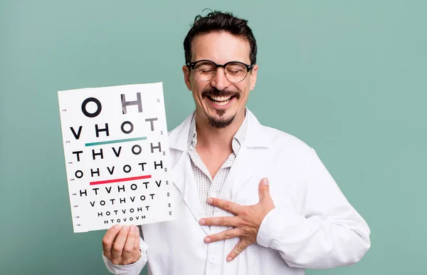 Adult Man Laughing Out Loud Some Hilarious Joke Optical Vision — Stockfoto