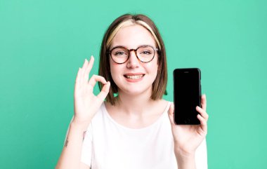young pretty woman using a smartphone