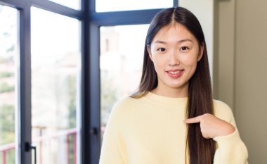 asian pretty woman at home