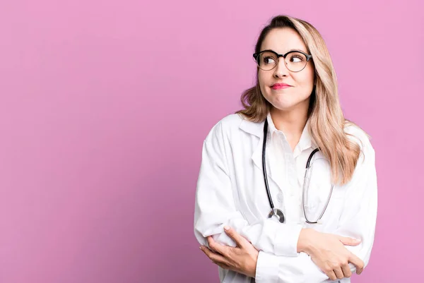 Shrugging Feeling Confused Uncertain Medicine Student Physician — Stock Photo, Image