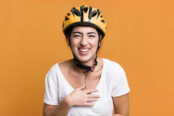 Laughing Out Loud Some Hilarious Joke Bike Helmet Concept — Fotografia de Stock