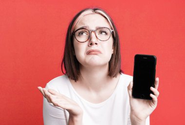 young pretty woman using a smartphone