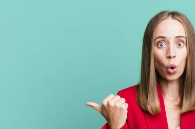 pretty caucasian businesswoman using a smartphone