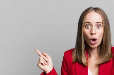 pretty caucasian businesswoman using a smartphone