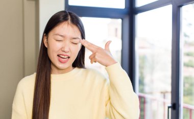 asian pretty woman at home 