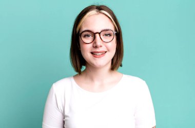 young pretty expressive woman close up