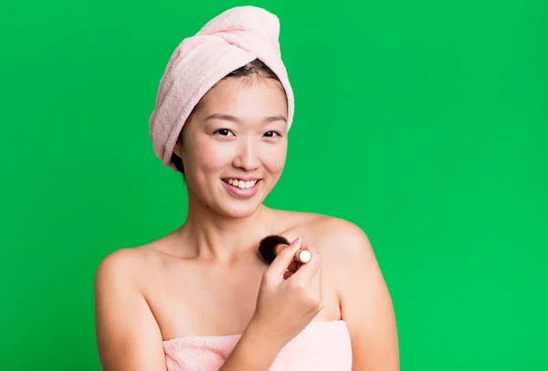 Young Adult Pretty Asian Woman Beauty Making Concept —  Fotos de Stock